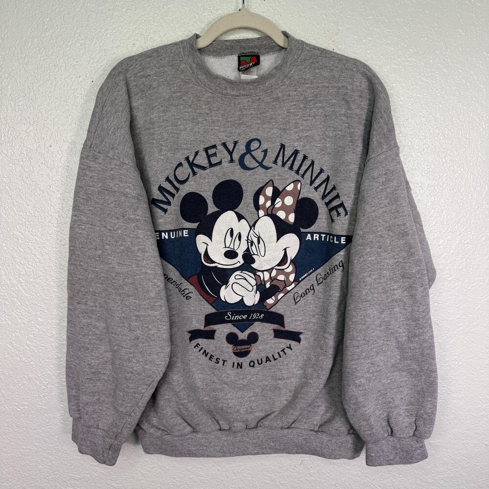 Vintage Mickey Unlimited Sweatshirt Adult XL Mickey Minnie Graphic Gray USA